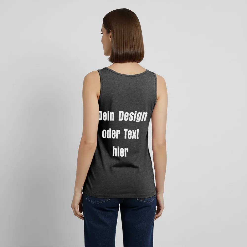 Frauen Premium Tank Top - personalisierbar - Anthrazit meliert