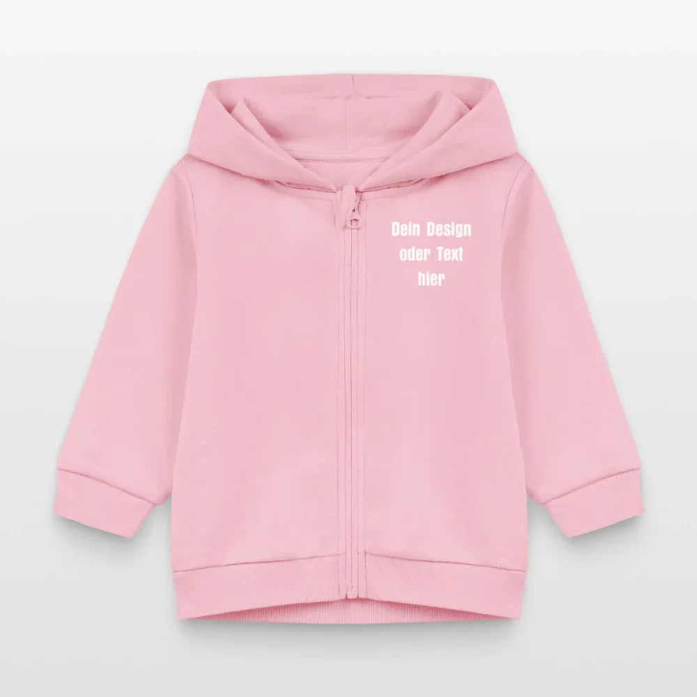 Stanley/Stella Bio Zip Hoodie BABY CONNECTOR - personalisierbar - Hellrosa