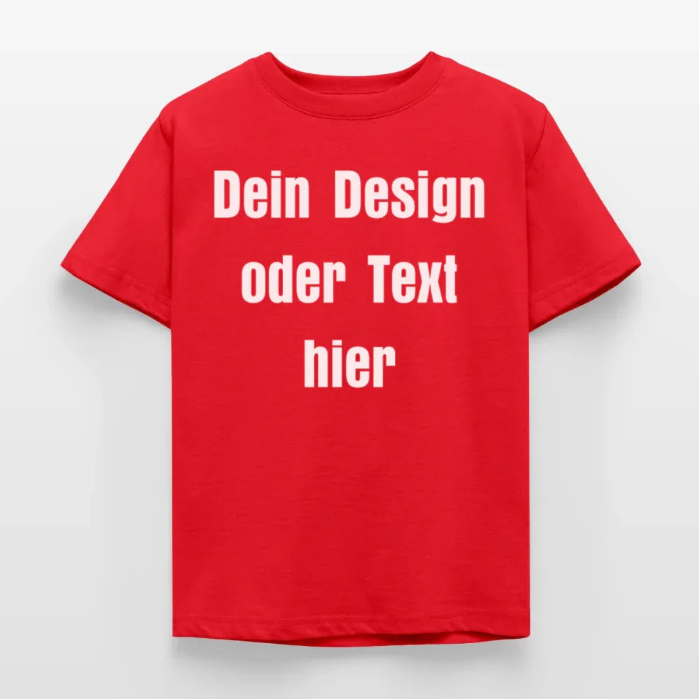 Kinder T-Shirt - personalisierbare Vorder- und Rückseite - Rot
