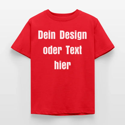 Kinder T-Shirt - personalisierbare Vorder- und Rückseite - Rot