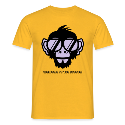 "Welcome to the Jungle" Motiv-T-Shirt für Männer - Gelb