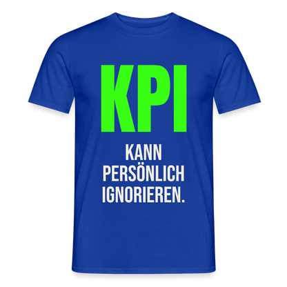 "KPI kann persönlich ignorieren." Motiv-T-Shirt für Männer, Farbe Dunkelblau