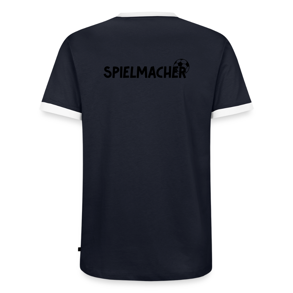 Männer T-Shirt Fussball "Spielmacher" - Navy/Weiß 