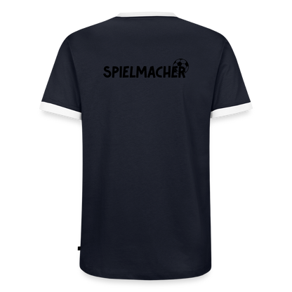 Männer T-Shirt Fussball "Spielmacher" - Navy/Weiß 