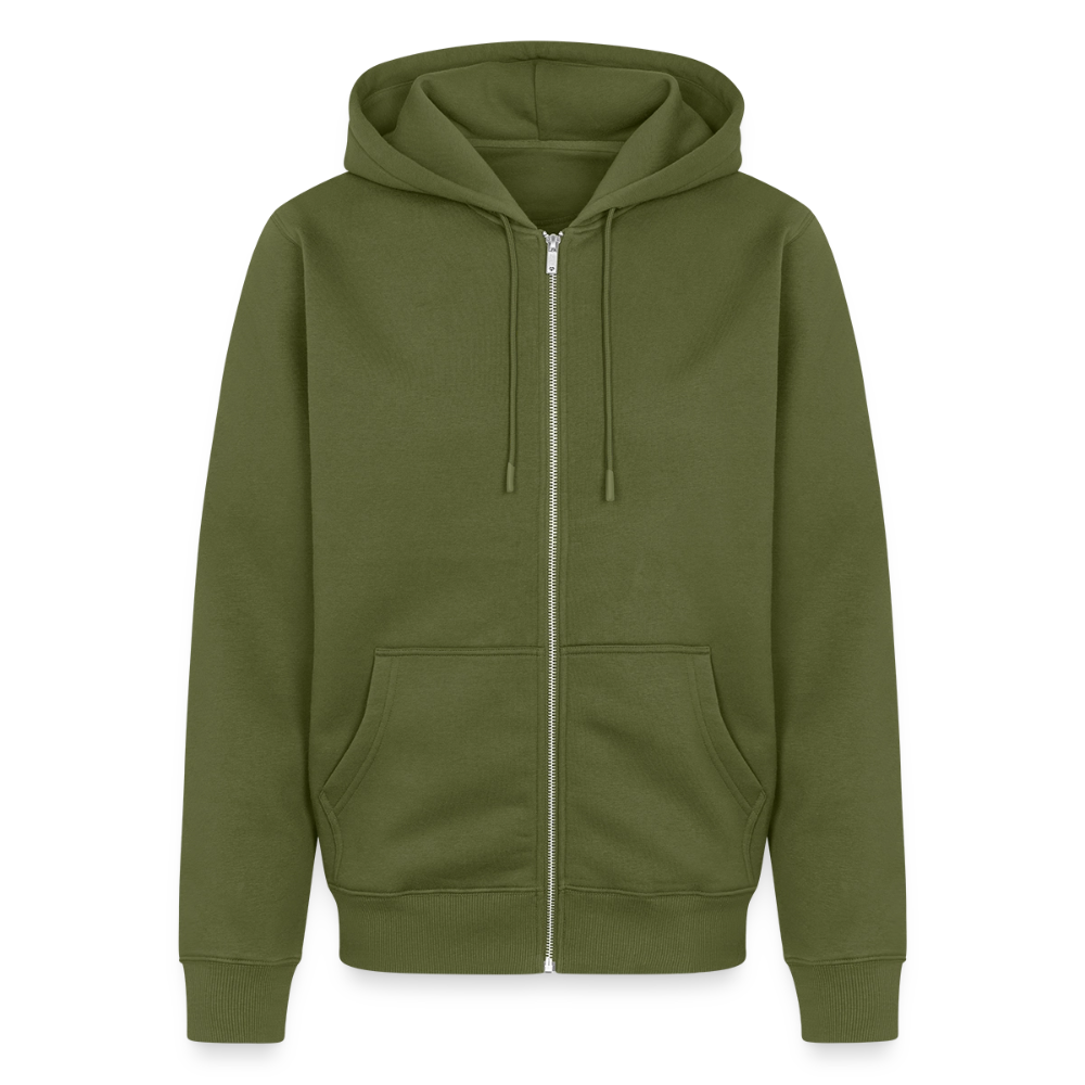 Männer Premium Kapuzenjacke - personalisierbare Vorder- und Rückseite - Khaki