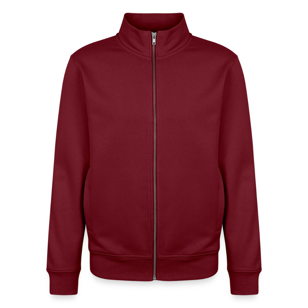 Pullover mit Zip-Kragen für Sie und Ihn (Unisex) - personalisierbare Vorder- und Rückseite - Burgunderrot