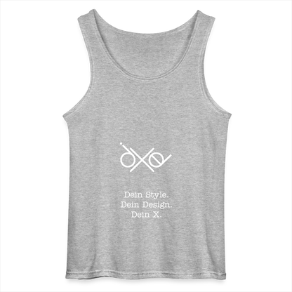 Gildan Männer Tank Top - personalisierbar - Grau meliert