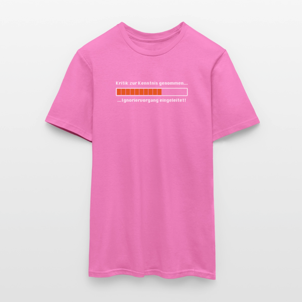 "Kritik" Motiv-T-Shirt für Männer - Pink