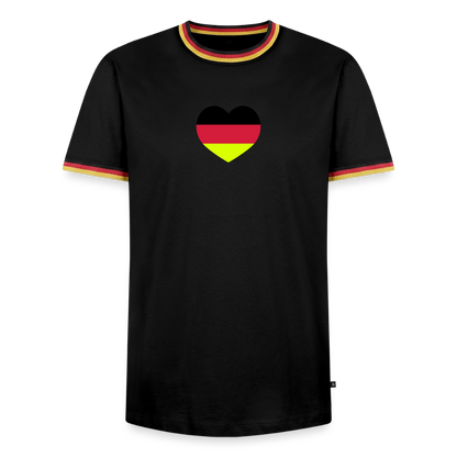 Männer T-Shirt Fussball "Spielmacher" - Schwarz/Dreifarbig