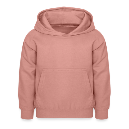 Kinder Hoodie - personalisierbare Vorder- und Rückseite - Altrosa