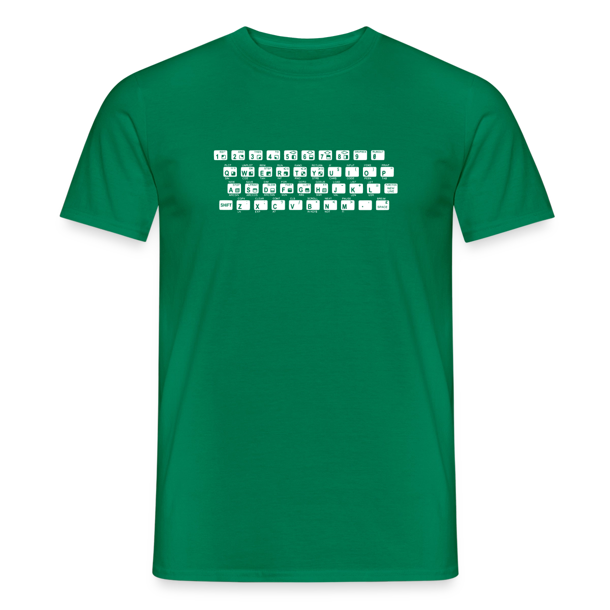 48K ZX Spectrum Motiv-T-Shirt für Männer, Farbe Kelly Green