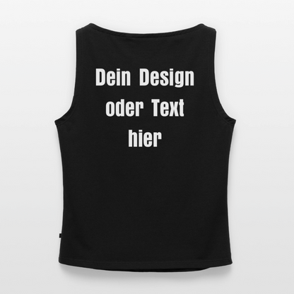 Frauen Tank Top mit U-Boot-Ausschnitt - personalisierbar - Schwarz