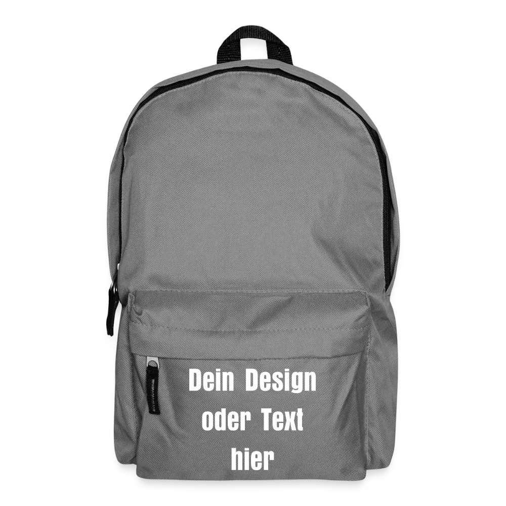 Klassischer Rucksack - personalisierbar - Mittelgrau