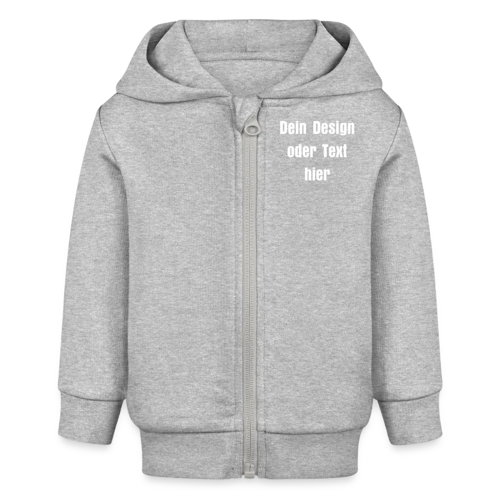 Stanley/Stella Bio Zip Hoodie BABY CONNECTOR - personalisierbar - Grau meliert