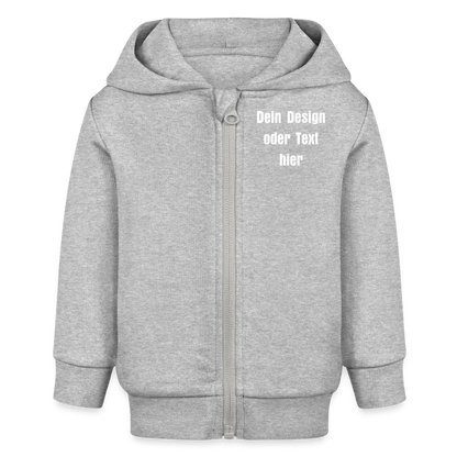 Stanley/Stella Bio Zip Hoodie BABY CONNECTOR - personalisierbar - Grau meliert