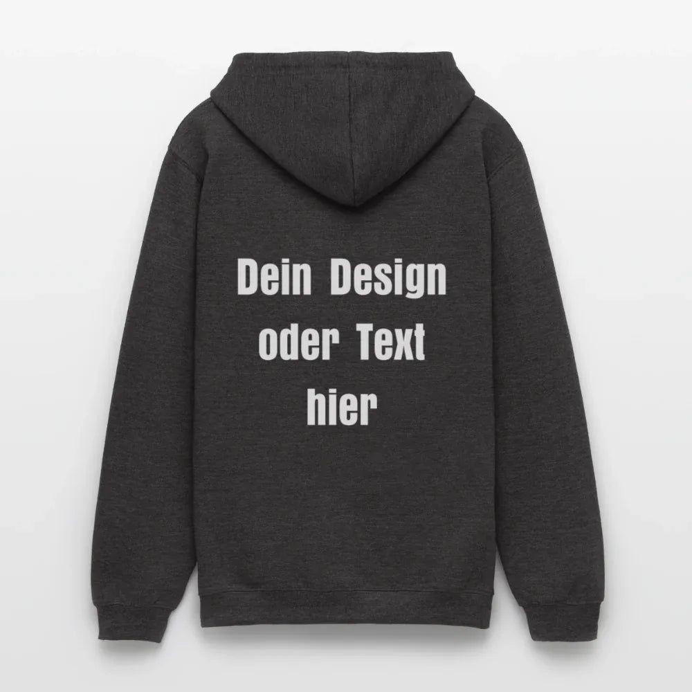 Unisex Hoodie - personalisierbare Vorder- und Rückseite - Anthrazit