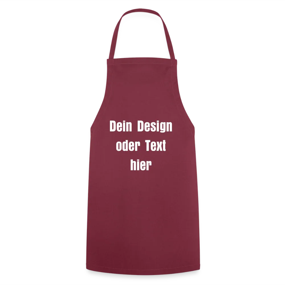 Kochschürze 100 % Baumwolle - personalisierbar - Bordeaux