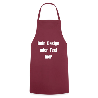 Kochschürze 100 % Baumwolle - personalisierbar - Bordeaux