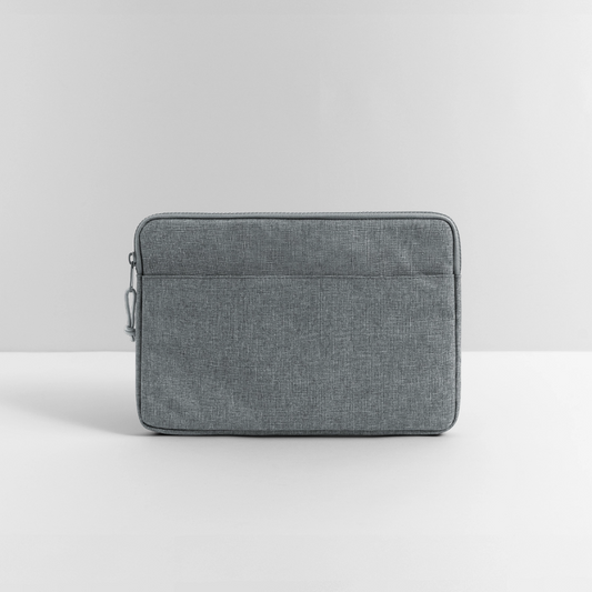 Laptoptasche passend für bis zu 13 Zoll Laptopgröße - personalisierbar - Grau meliert