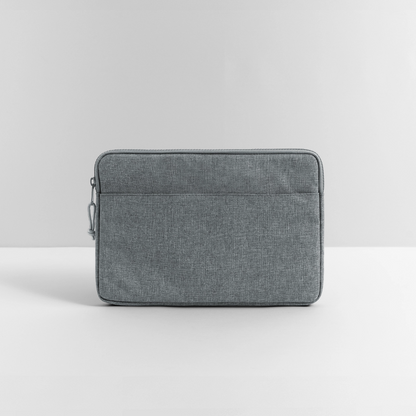 Laptoptasche passend für bis zu 13 Zoll Laptopgröße - personalisierbar - Grau meliert