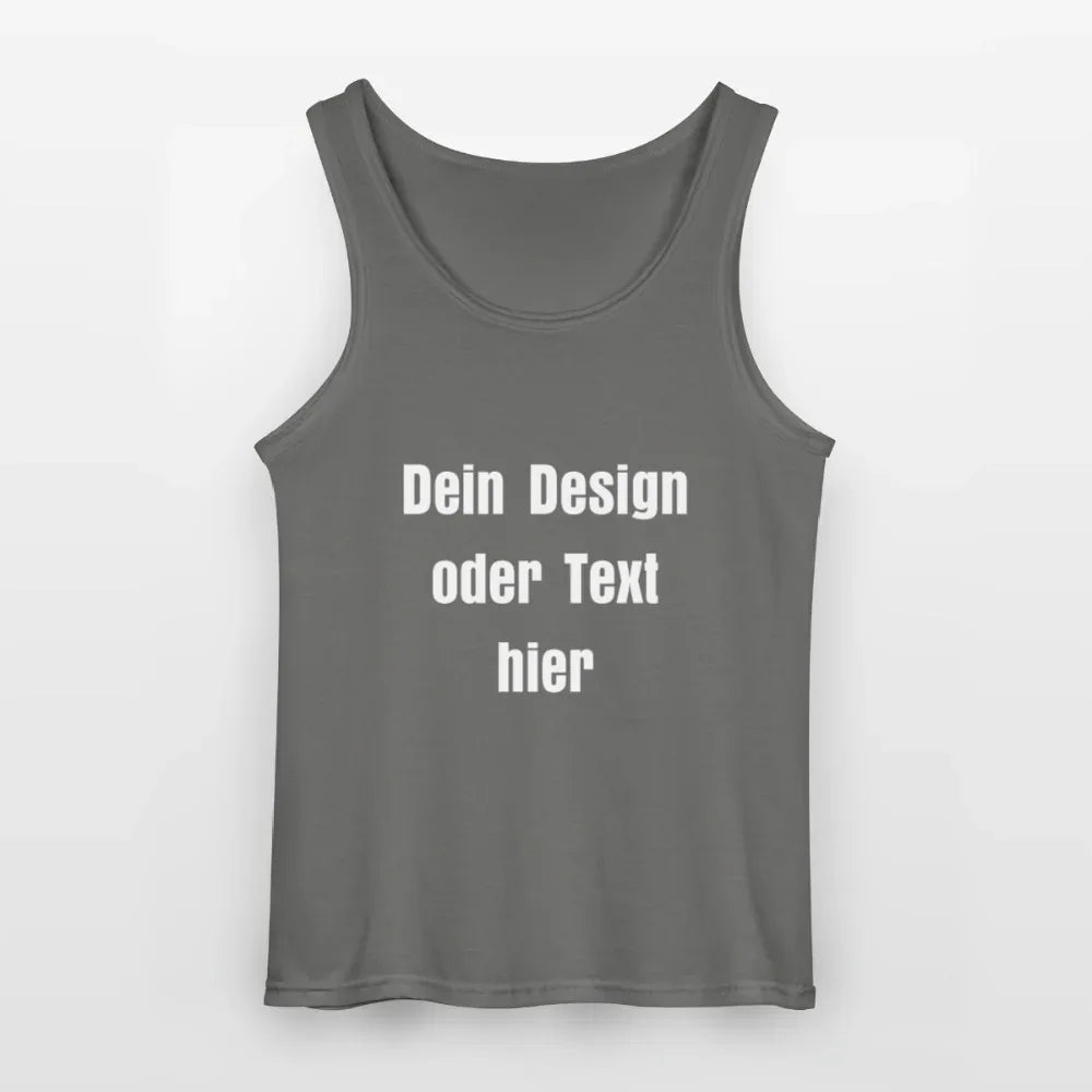 Gildan Männer Tank Top - personalisierbar - Anthrazit