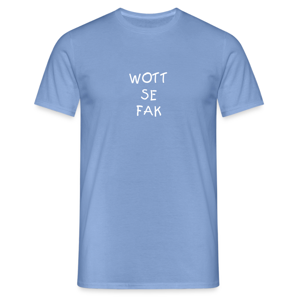 "WOTT SE FAK" Motiv-T-Shirt für Männer - Carolina Blue