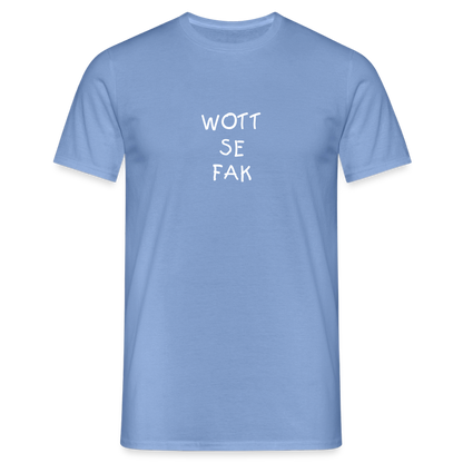 "WOTT SE FAK" Motiv-T-Shirt für Männer - Carolina Blue