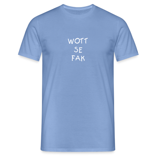 "WOTT SE FAK" Motiv-T-Shirt für Männer - Carolina Blue