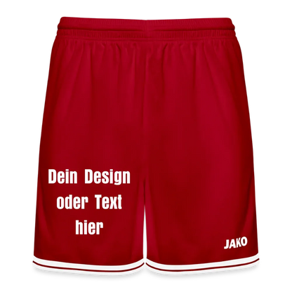 JAKO Basketball Short Center 2.0 - personalisierbar - Rot/Weiß
