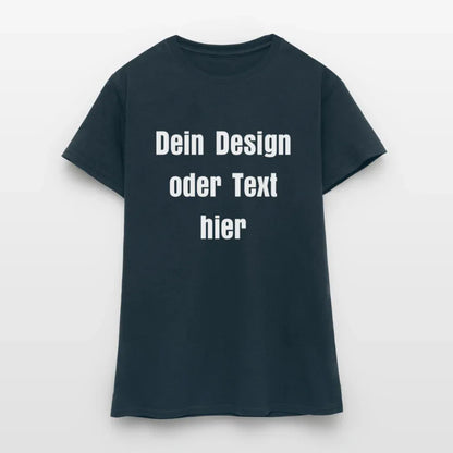 Frauen T-Shirt - personalisierbare Vorder- und Rückseite - Navy
