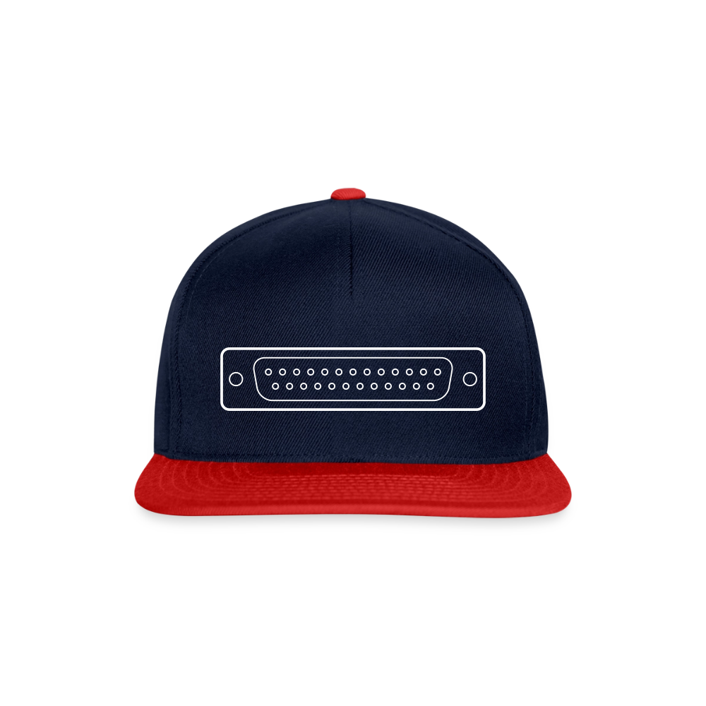 DB-25 LPT1 Retro Snapback Cap - Navy/Rot