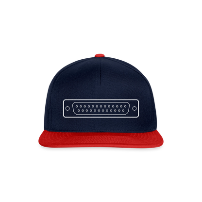 DB-25 LPT1 Retro Snapback Cap - Navy/Rot