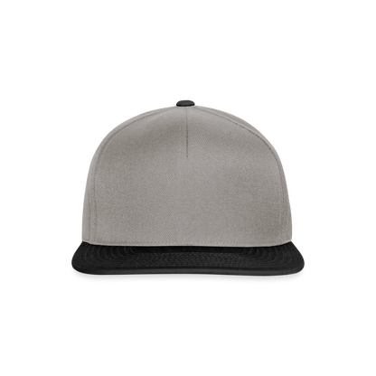 Snapback Cap - personalisierbar - Graphit/Schwarz