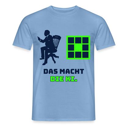 Das macht die KI. Motiv-T-Shirt für Männer, Farbe Carolina Blue