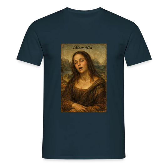 "Moan Lisa" Männer T-Shirt - Navy