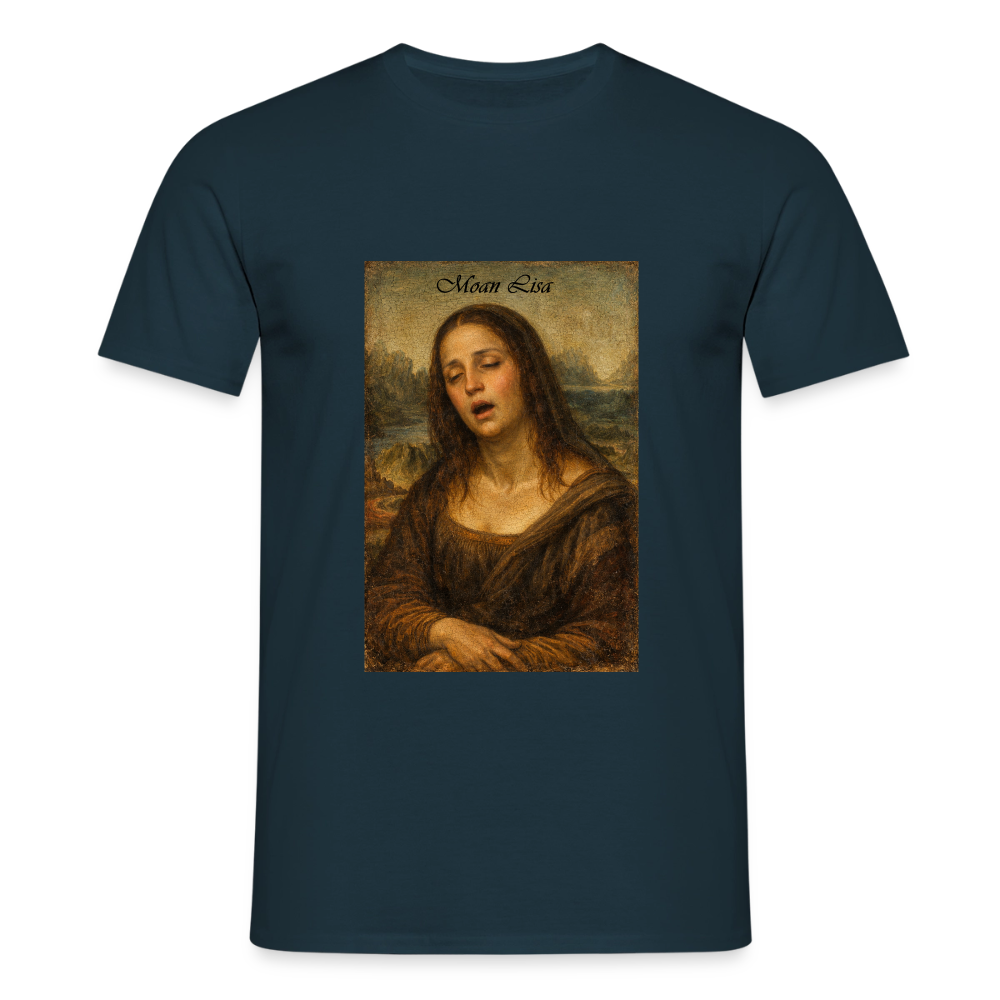 "Moan Lisa" Männer T-Shirt - Navy