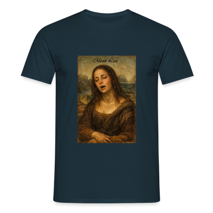 "Moan Lisa" Männer T-Shirt - Navy
