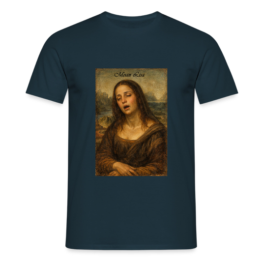 "Moan Lisa" Männer T-Shirt - Navy