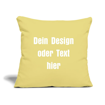 Sofakissen mit Füllung 44 x 44 cm - personalisierbar - Hellgelb