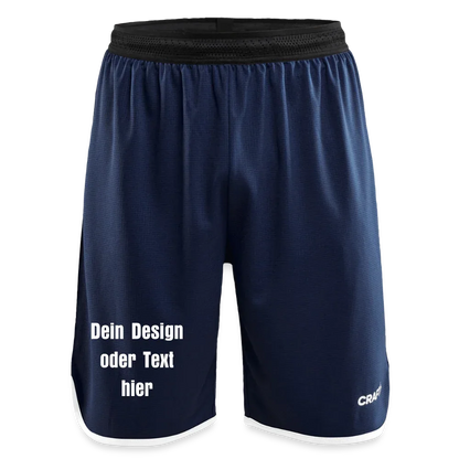 CRAFT Progress Männer Basketballshorts - personalisierbar - Navy
