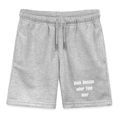 Stanley/Stella Kinder Bio-Joggingshorts MINI BOLTER - personalisierbar - Grau meliert