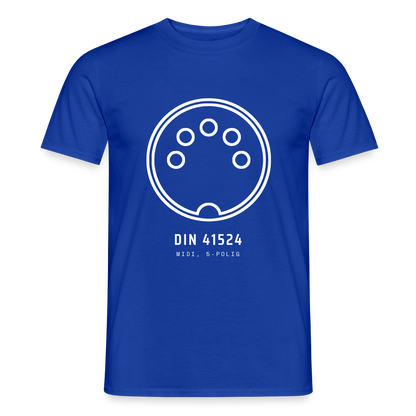 "DIN 41524, MIDI 5-polig" Motiv-T-Shirt für Männer, Farbe Dunkelblau