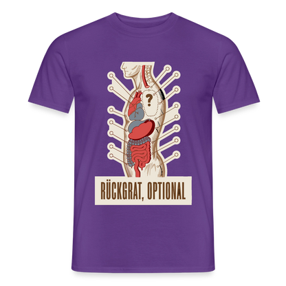 Rückgrat, optional. Anatomie-Motiv Motiv-T-Shirt für Männer, Farbe Lila