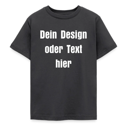 Teenager T-Shirt - personalisierbare Vorder- und Rückseite - Dunkelgrau