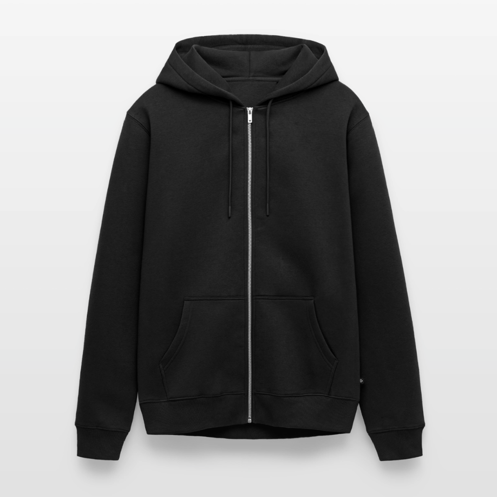 Männer Premium Kapuzenjacke - personalisierbare Vorder- und Rückseite - Schwarz