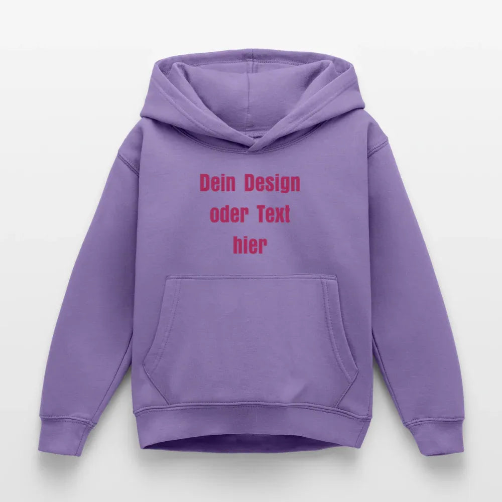 Kinder Hoodie - personalisierbare Vorder- und Rückseite - Lavendel
