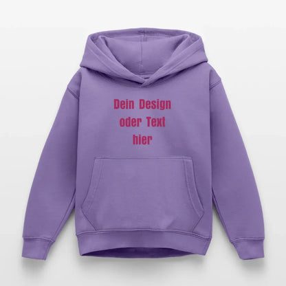 Kinder Hoodie - personalisierbare Vorder- und Rückseite - Lavendel