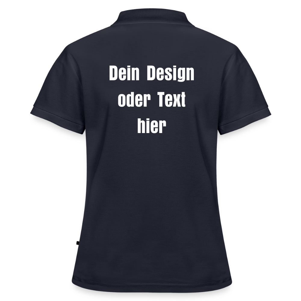 Frauen Premium Bio Polo Shirt - personalisierbar - Navy