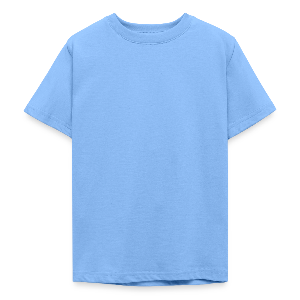 Teenager T-Shirt - personalisierbare Vorder- und Rückseite - Himmelblau