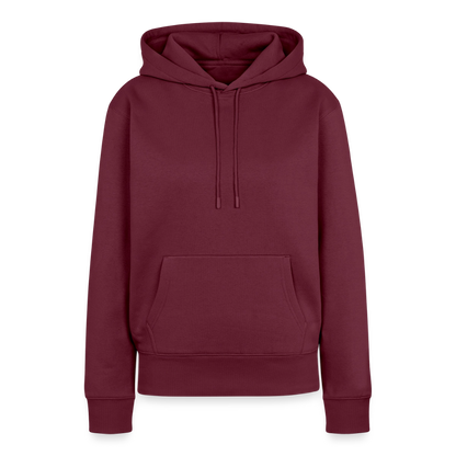 Frauen Premium Hoodie - personalisierbare Vorder- und Rückseite - Burgunderrot